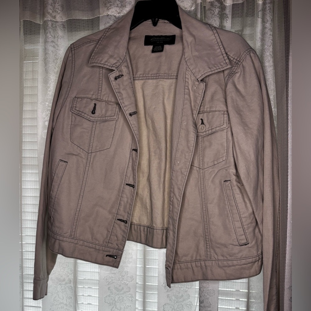 Eddie Bauer Women's Beige Jean Jacket